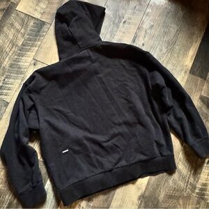 Pangaia Black Hooded Pullover with Branded Tag